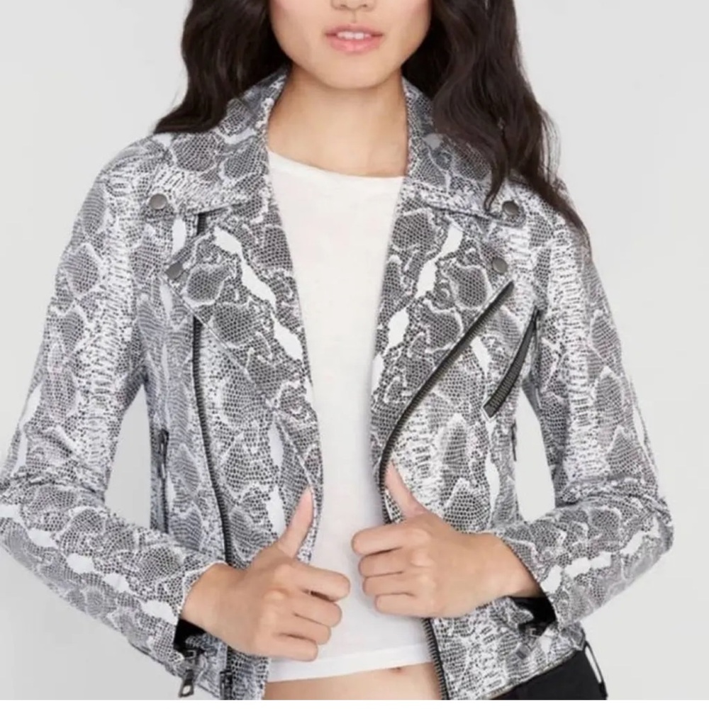 Alice and Olivia Snakeskin leather jacket